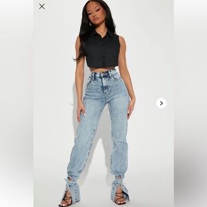 Fashion Nova High Rise Light Blue Jeans